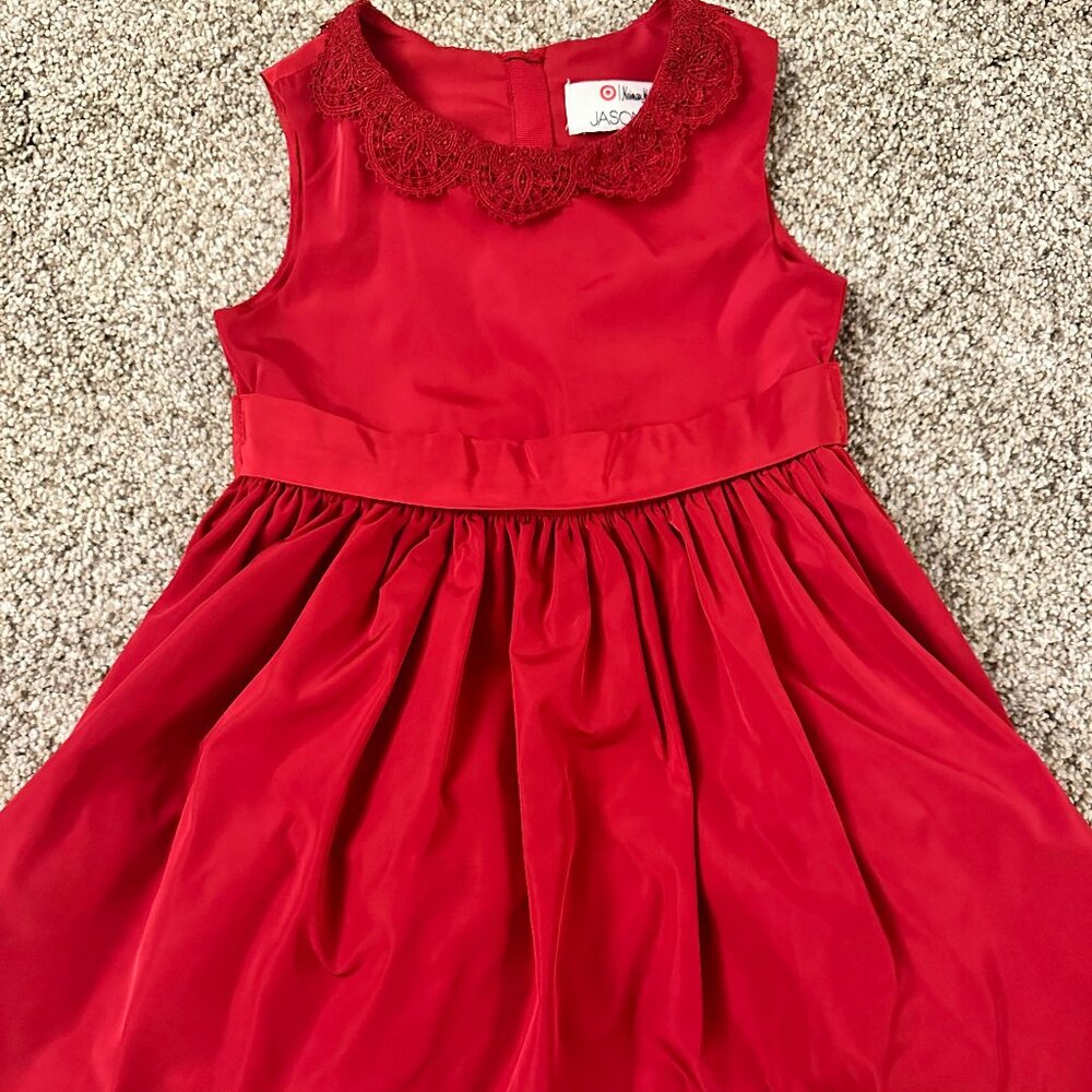 Jason Wu Neiman Marcus Toddler 3T Girl Holiday Occasion Lace Trim Red Dress $80